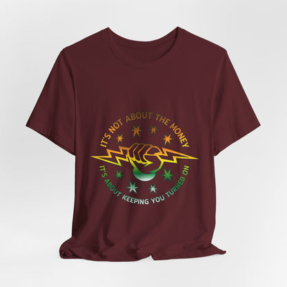 Lineman T-shirt - Its Not About The Money-gradient