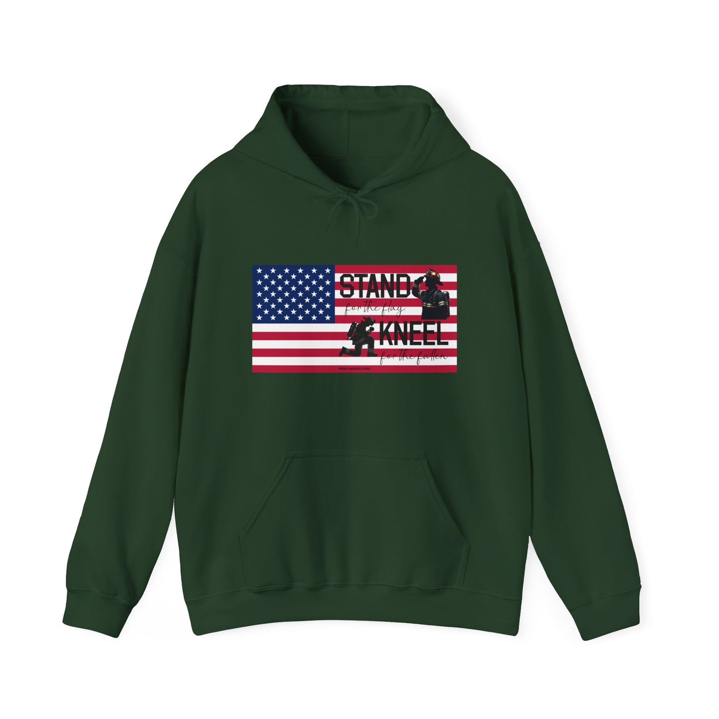 Gildan Stand for the Flag, Kneel for the Fallen Hoodie - fire fighter