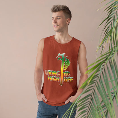 Lineman Tank - living the high life - gradient