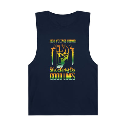 Lineman Tank - High Voltage Humor Shockingly Good Lines-gradient