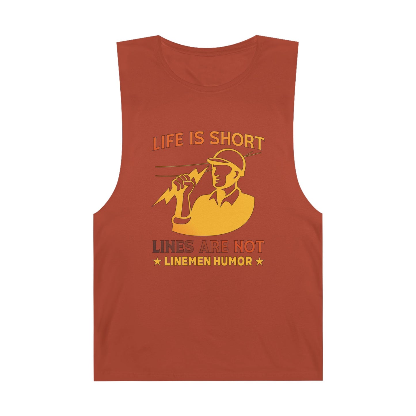 Lineman Tank - Life Is Short Lines Are Not-sky 24