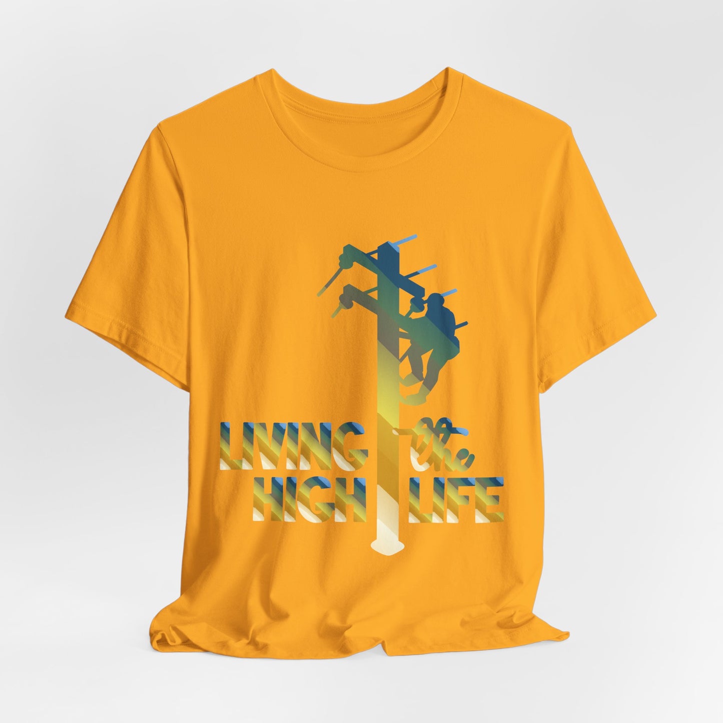 Lineman T-shirt - living the high life - colored chrome