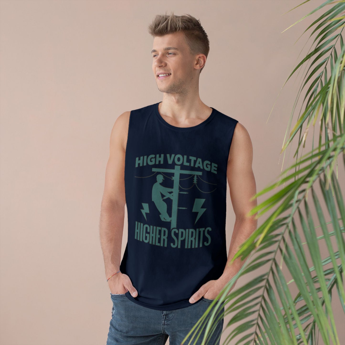 Lineman Tank - High Voltage Higher Spirits-copper patina