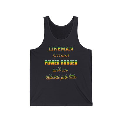Lineman Tank - Power Ranger job title gradient