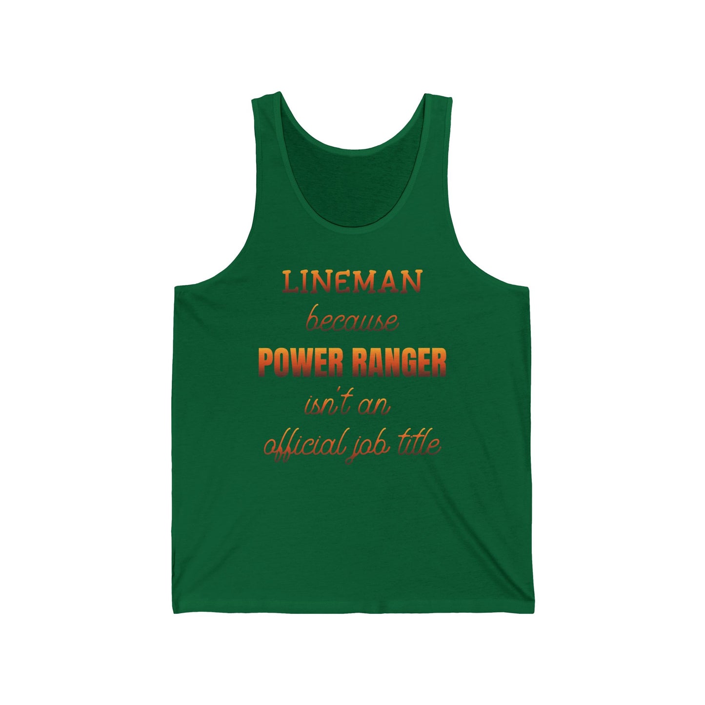 Lineman Tank - Power Ranger job title sky 24