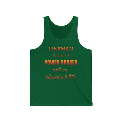 Lineman Tank - Power Ranger job title sky 24
