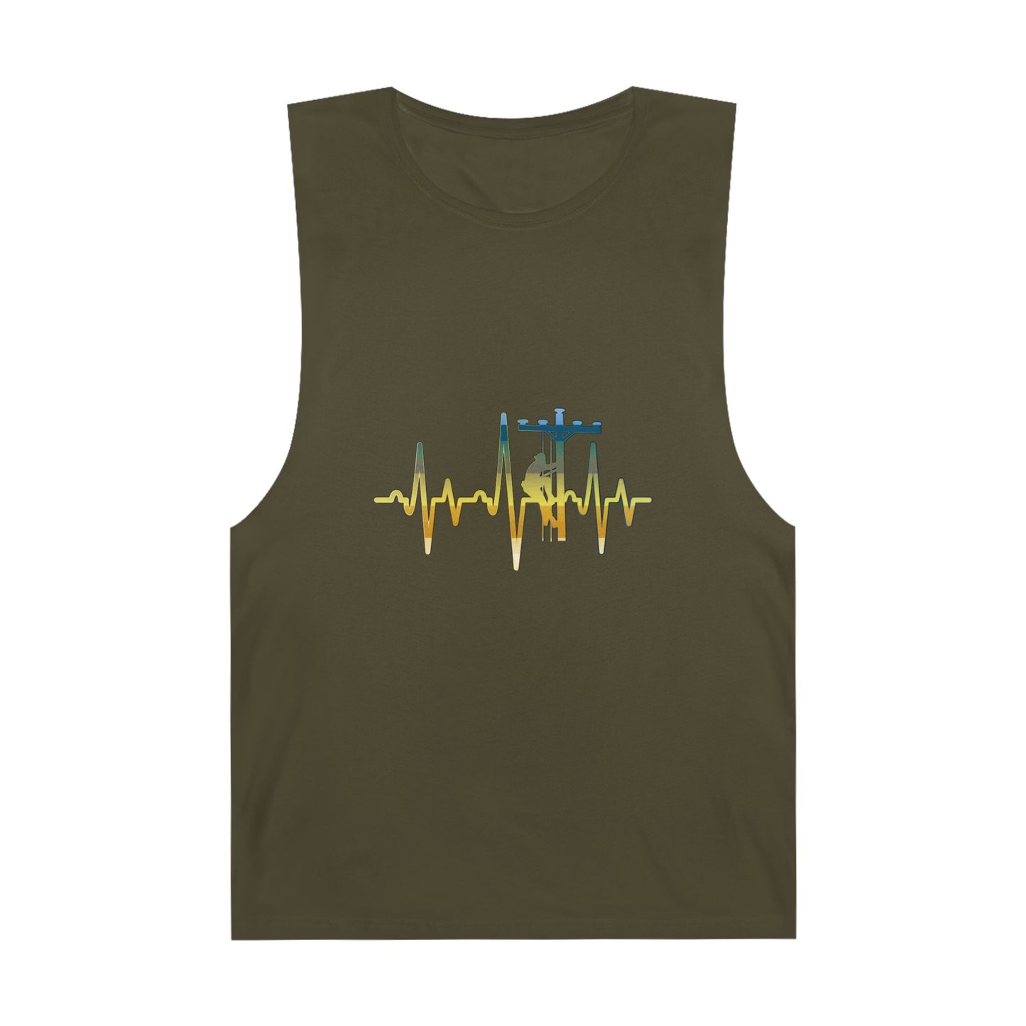 Lineman Tank- Lineman Heartbeat - colored chrome