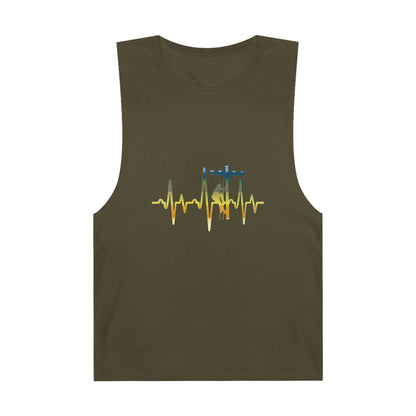 Lineman Tank- Lineman Heartbeat - colored chrome