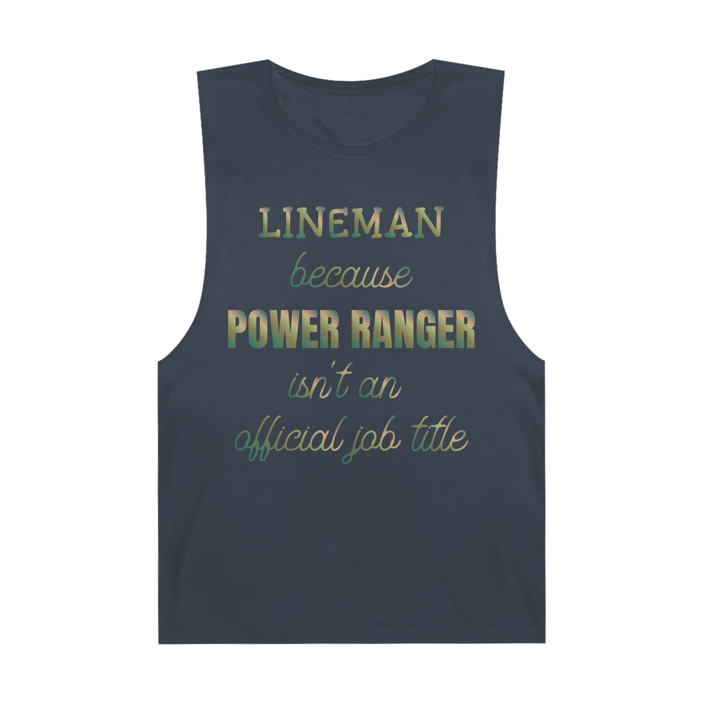 Lineman Tank - Power Ranger job title copper patina
