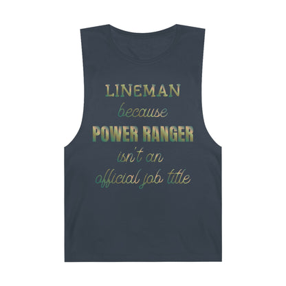 Lineman Tank - Power Ranger job title copper patina