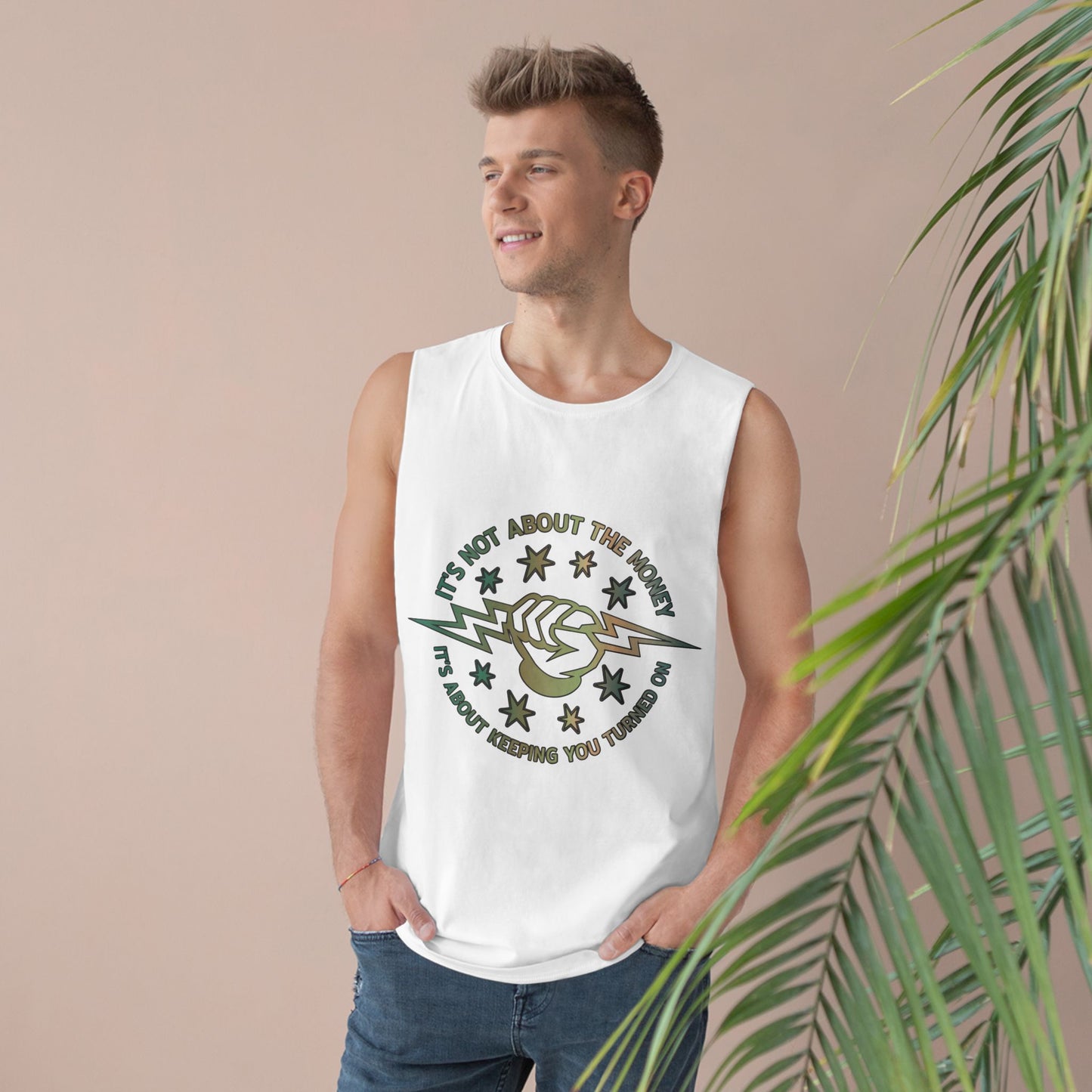 Lineman Tank - Its Not About The Money-copper patina