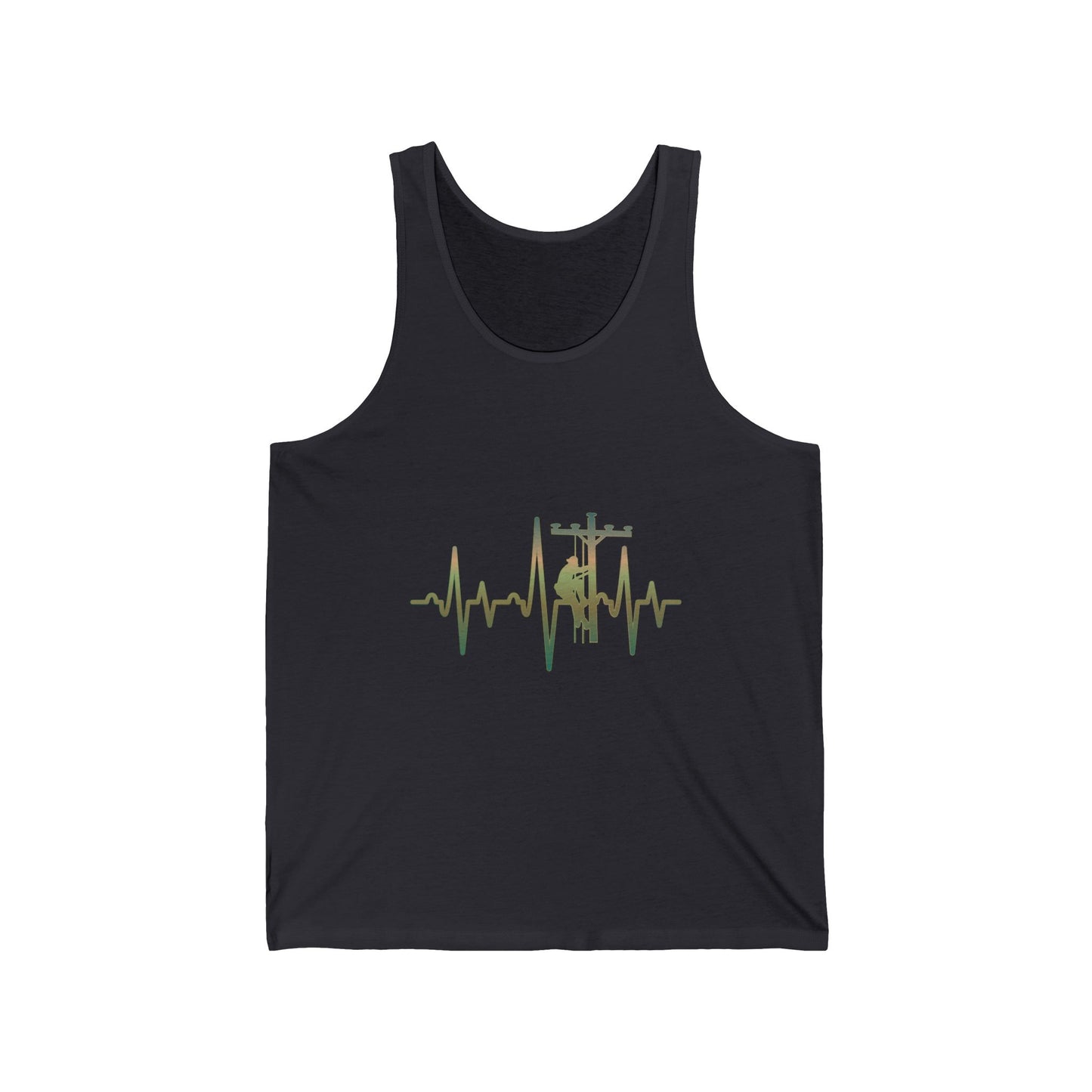 Lineman Tank - Lineman Heartbeat - copper patina