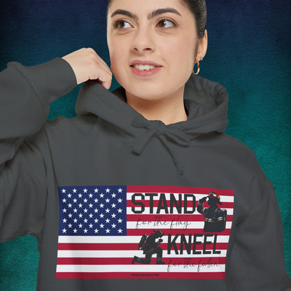 Comfort Colors Stand for the Flag, Kneel for the Fallen Hoodie - Firefighter