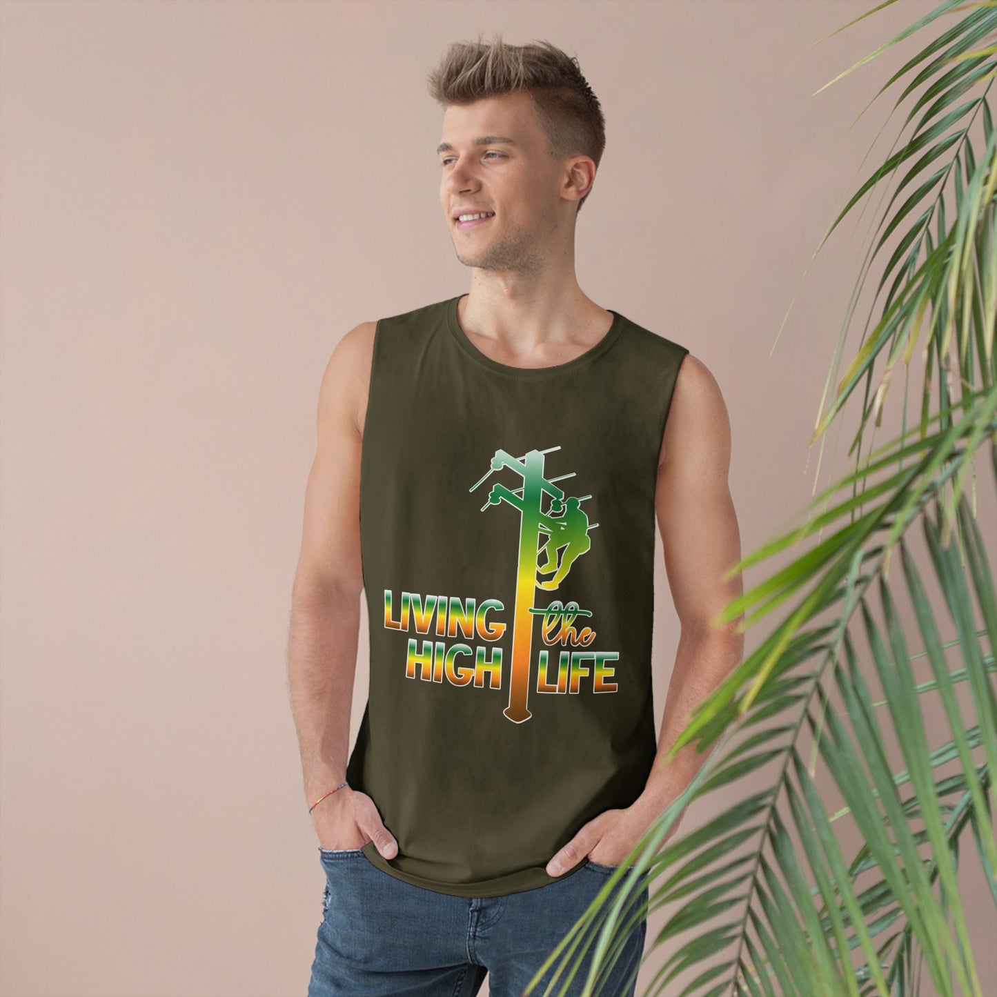 Lineman Tank - living the high life - gradient