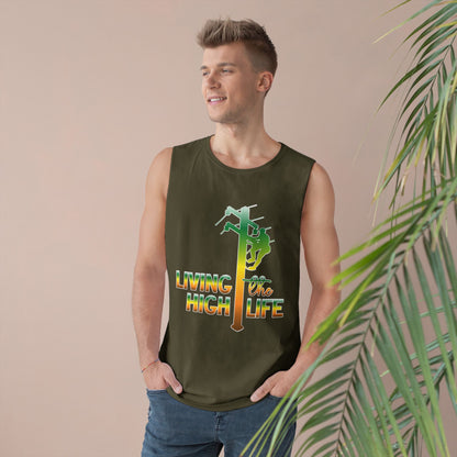 Lineman Tank - living the high life - gradient