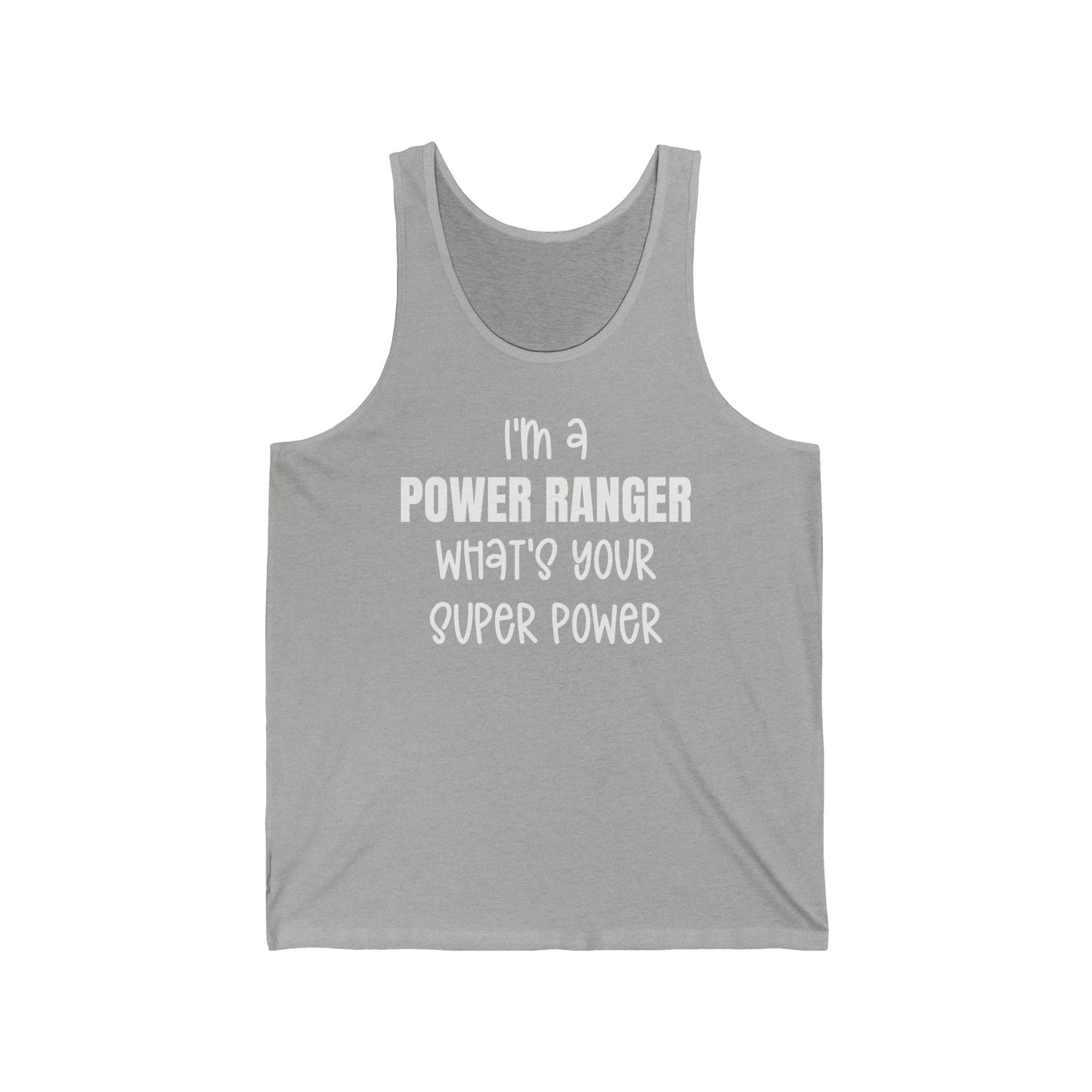 Lineman Tank - power ranger super power white