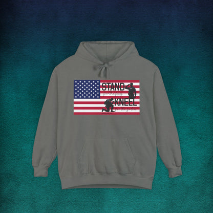 Comfort Colors Stand for the Flag, Kneel for the Fallen Hoodie - Police man