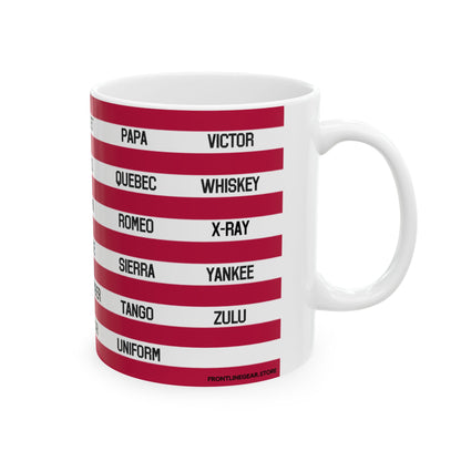 Phonetic Flag Ceramic Mug, (11oz, 15oz)
