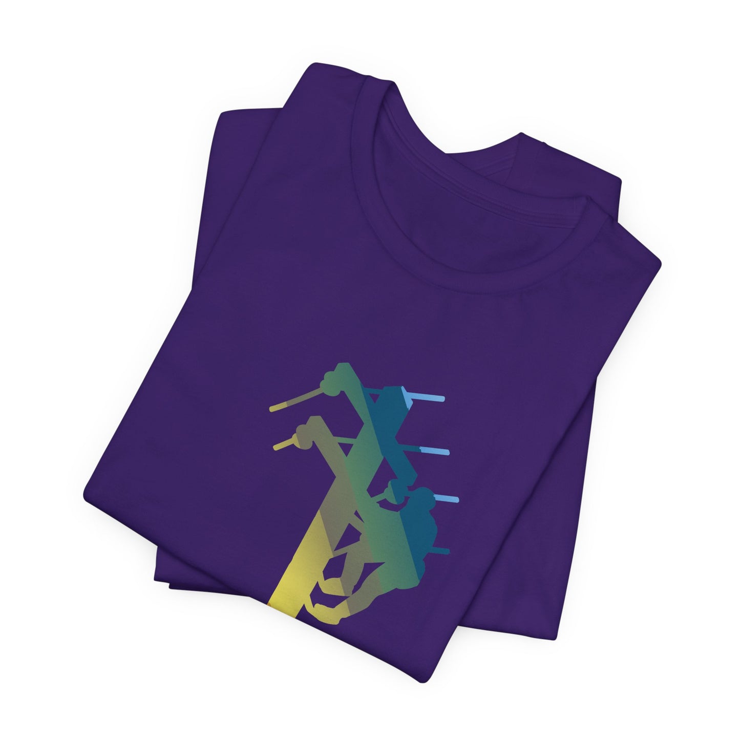 Lineman T-shirt - living the high life - colored chrome