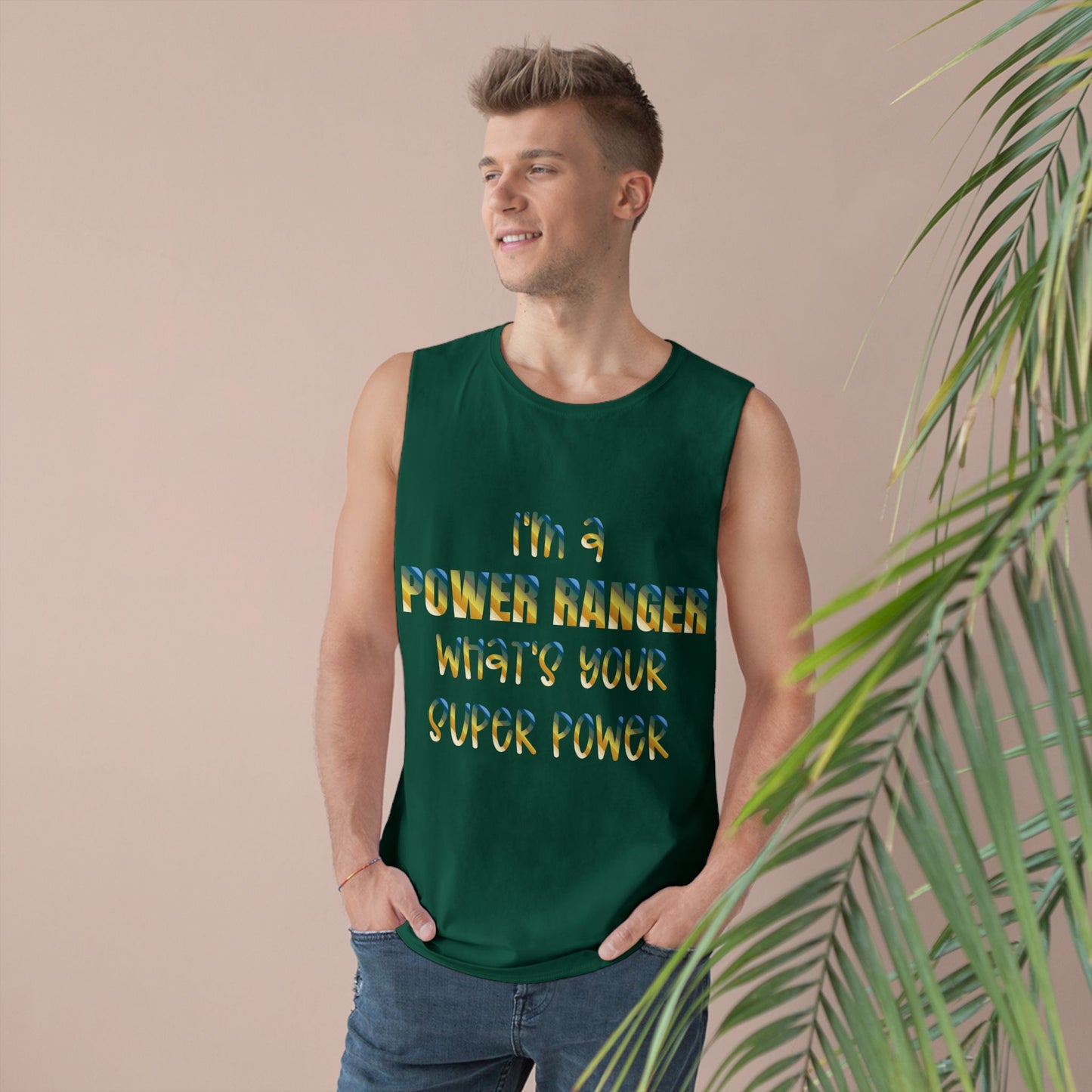 Lineman Tank - power ranger super power colored chrome