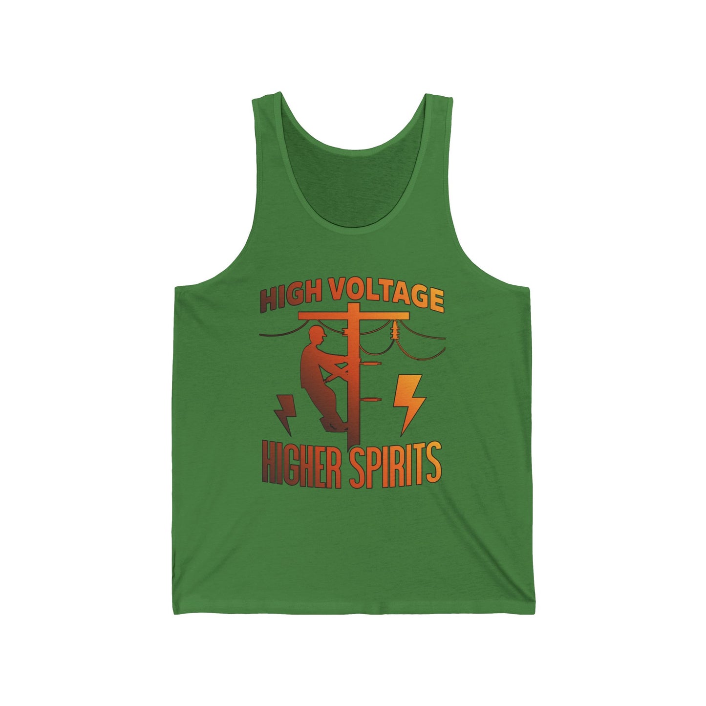 Lineman Tank - High Voltage Higher Spirits-sky 24