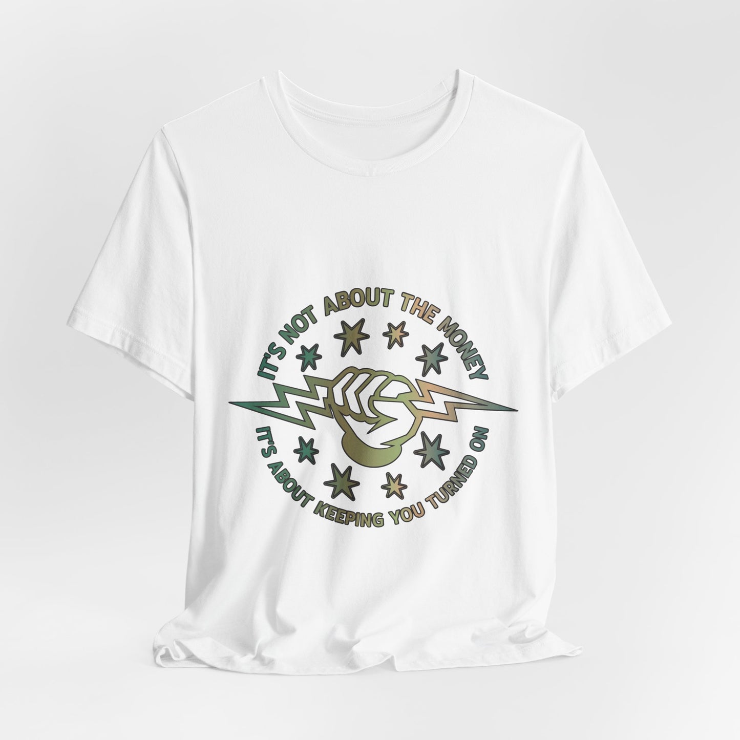 Lineman T-shirt - Its Not About The Money-copper patina
