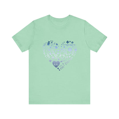 Monogram Heart 1 blue steel