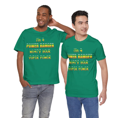 Lineman T-shirt - power ranger super power gradient
