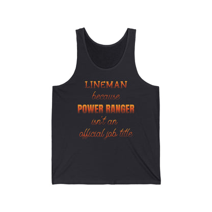 Lineman Tank - Power Ranger job title sky 24