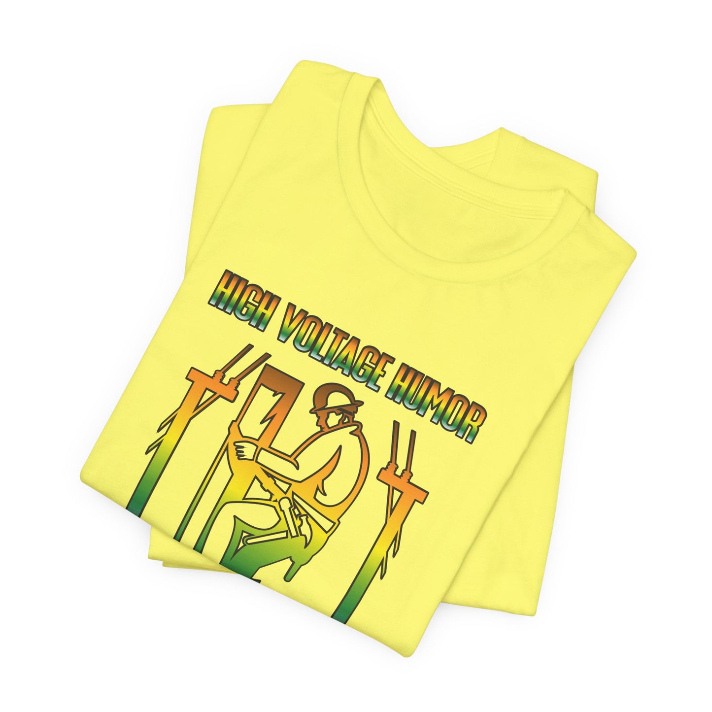 Lineman T-shirt - High Voltage Humor Shockingly Good Lines-gradient