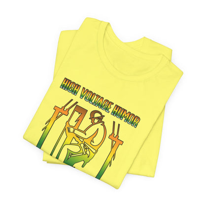 Lineman T-shirt - High Voltage Humor Shockingly Good Lines-gradient