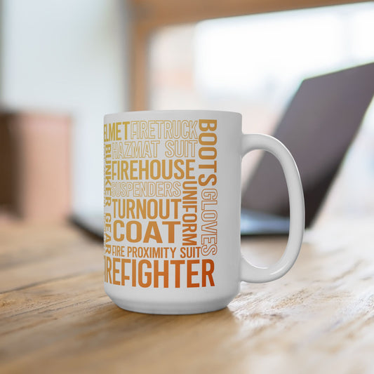 Fire Figther Subway Art color Mug, (11oz, 15oz)