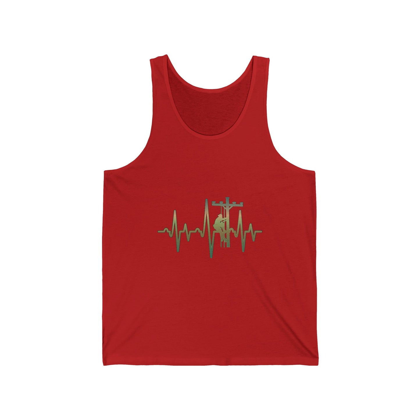 Lineman Tank - Lineman Heartbeat - copper patina