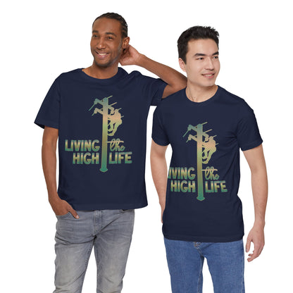 Lineman T-shirt - living the high life - copper patina