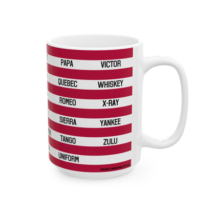 Phonetic Flag Ceramic Mug, (11oz, 15oz)