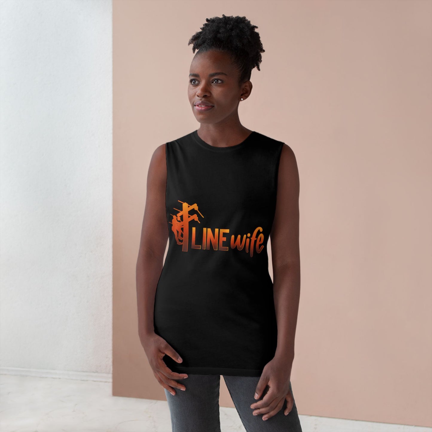 Lineman Tank - lineman-wife sky 24