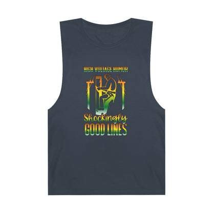 Lineman Tank - High Voltage Humor Shockingly Good Lines-gradient