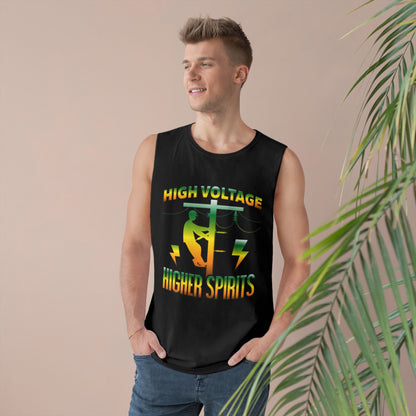Lineman Tank - High Voltage Higher Spirits-gradient