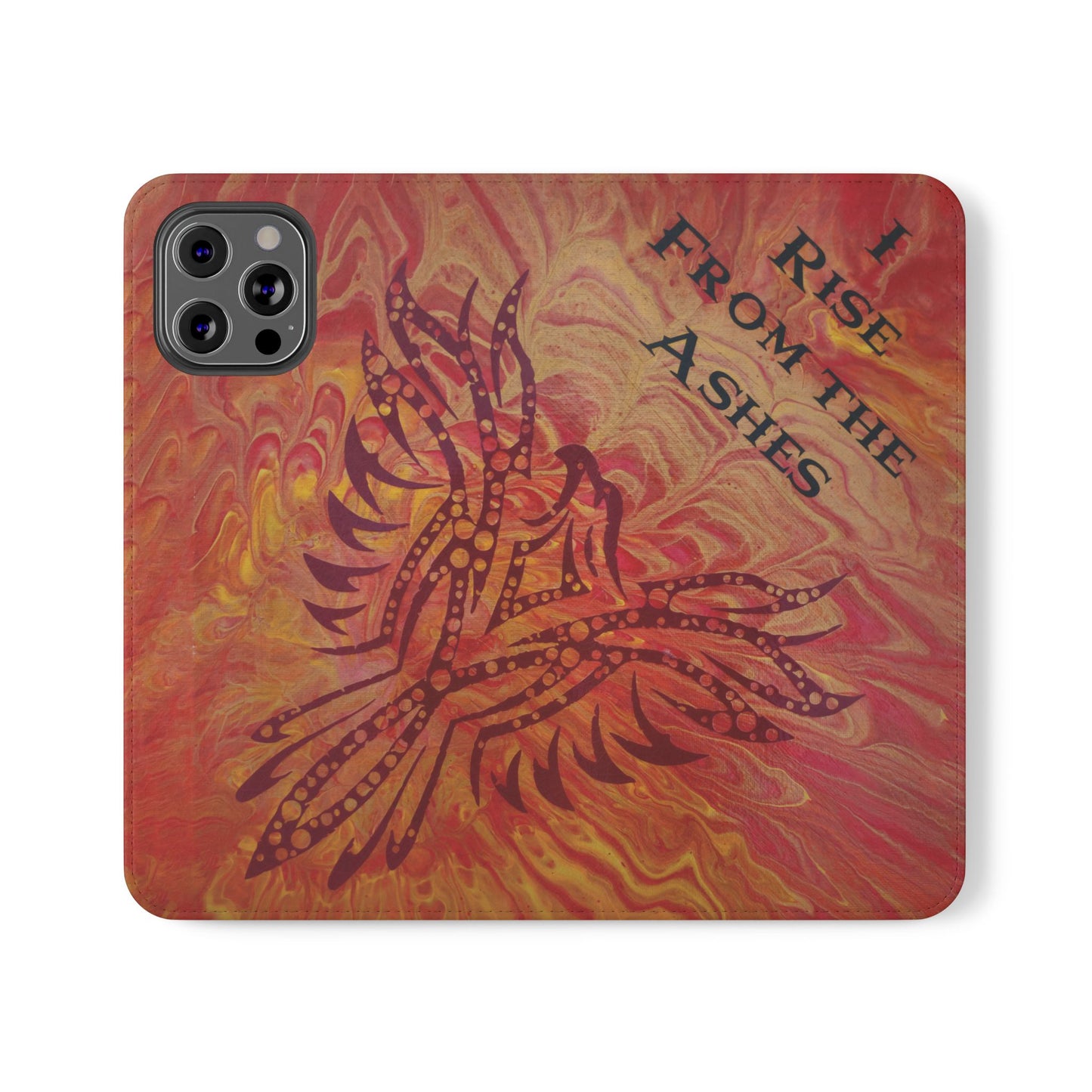 Faux Leather Wallet Phone Case - iPhone & Galaxy - I Rise From the Ashes