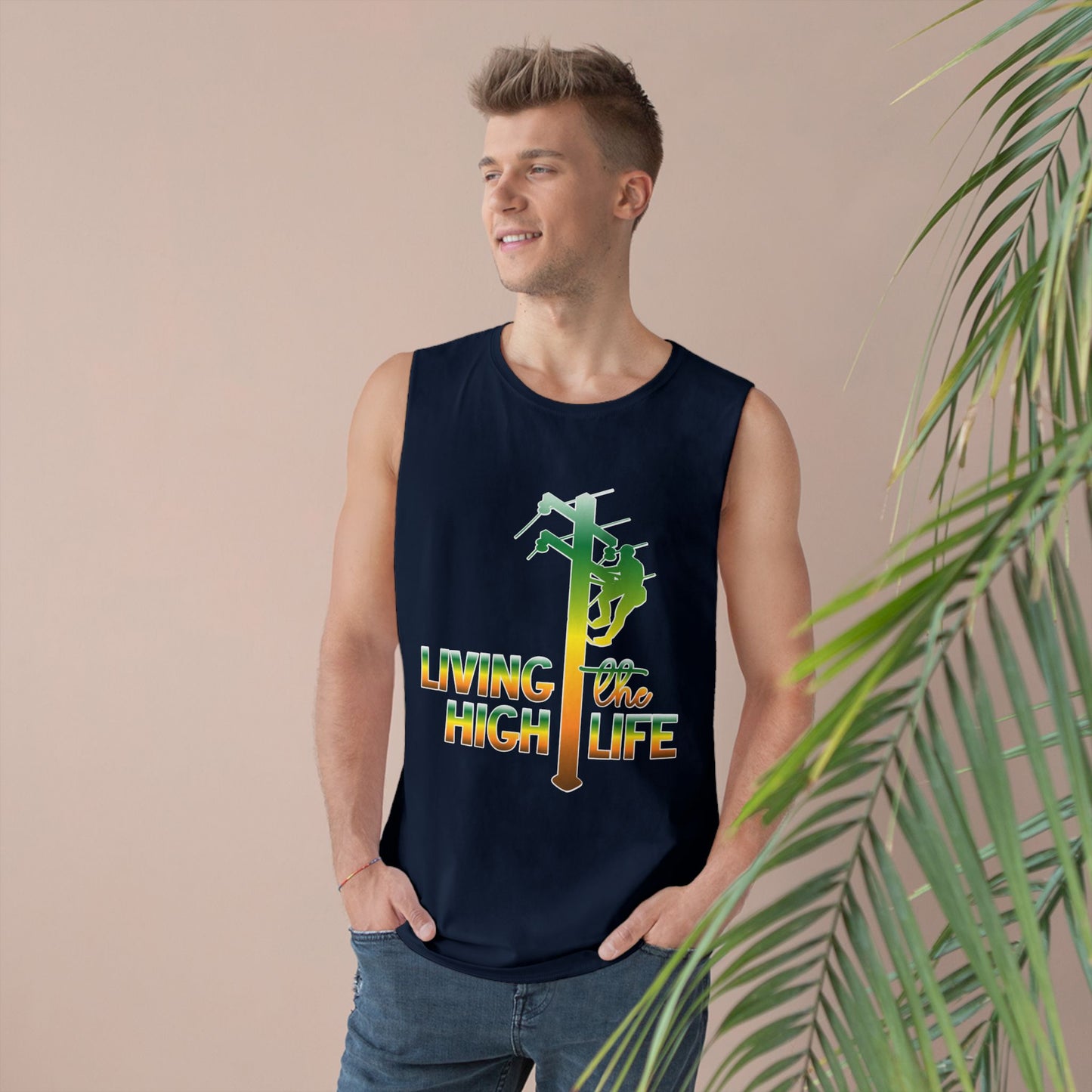 Lineman Tank - living the high life - gradient