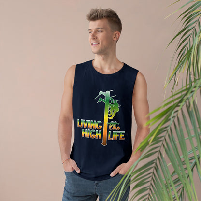 Lineman Tank - living the high life - gradient