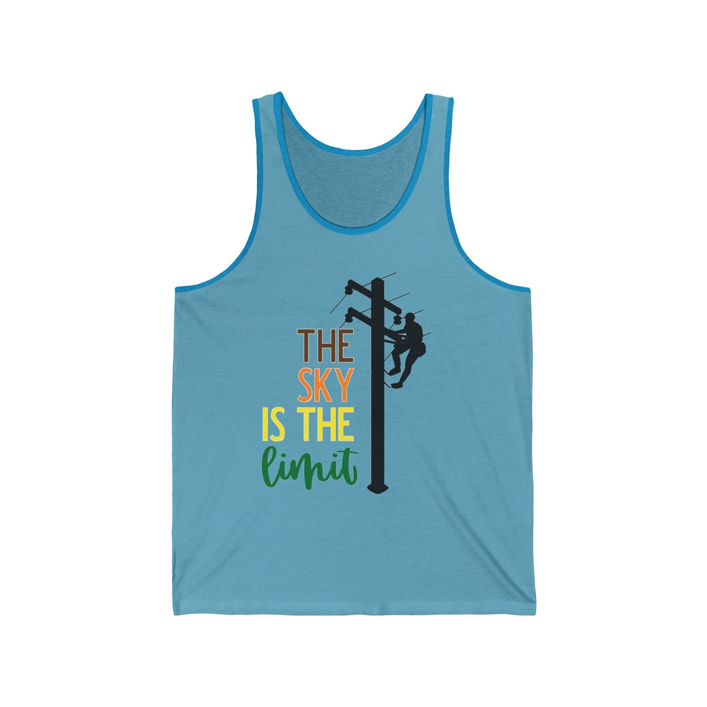Lineman T-shirt - the-sky-is-the-limit-lineman color