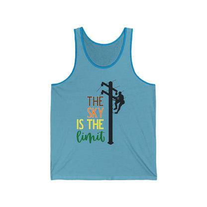 Lineman T-shirt - the-sky-is-the-limit-lineman color