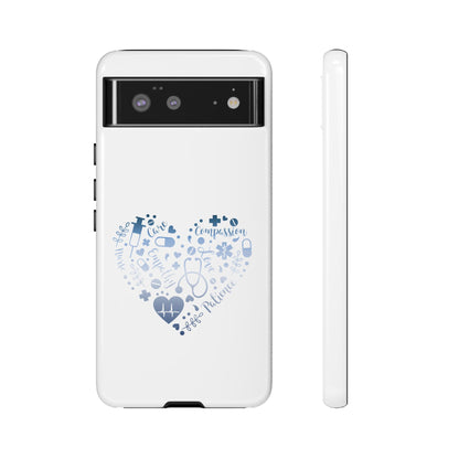 Google Pixel Tough Case - Monogram Heart 1 - White