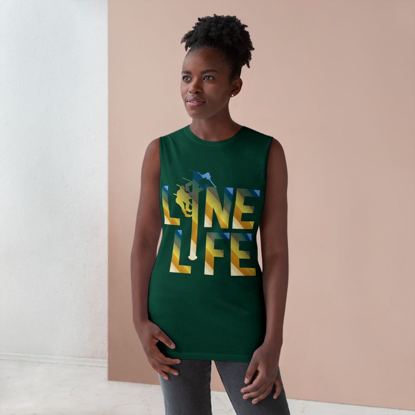 Lineman Tank - lineman-life colored chrome