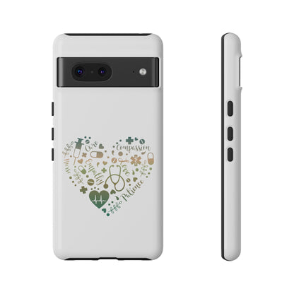 Google Pixel Tough Case - Monogram Heart 1 - White