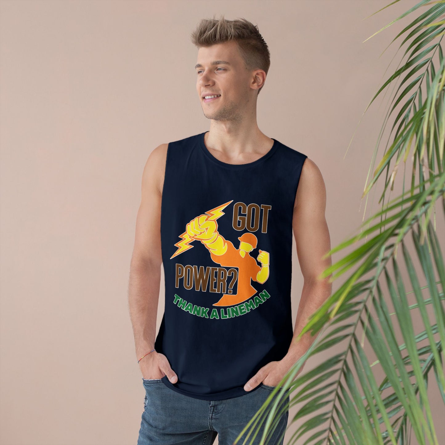 Lineman Tank - Got Power Thank A Lineman - color