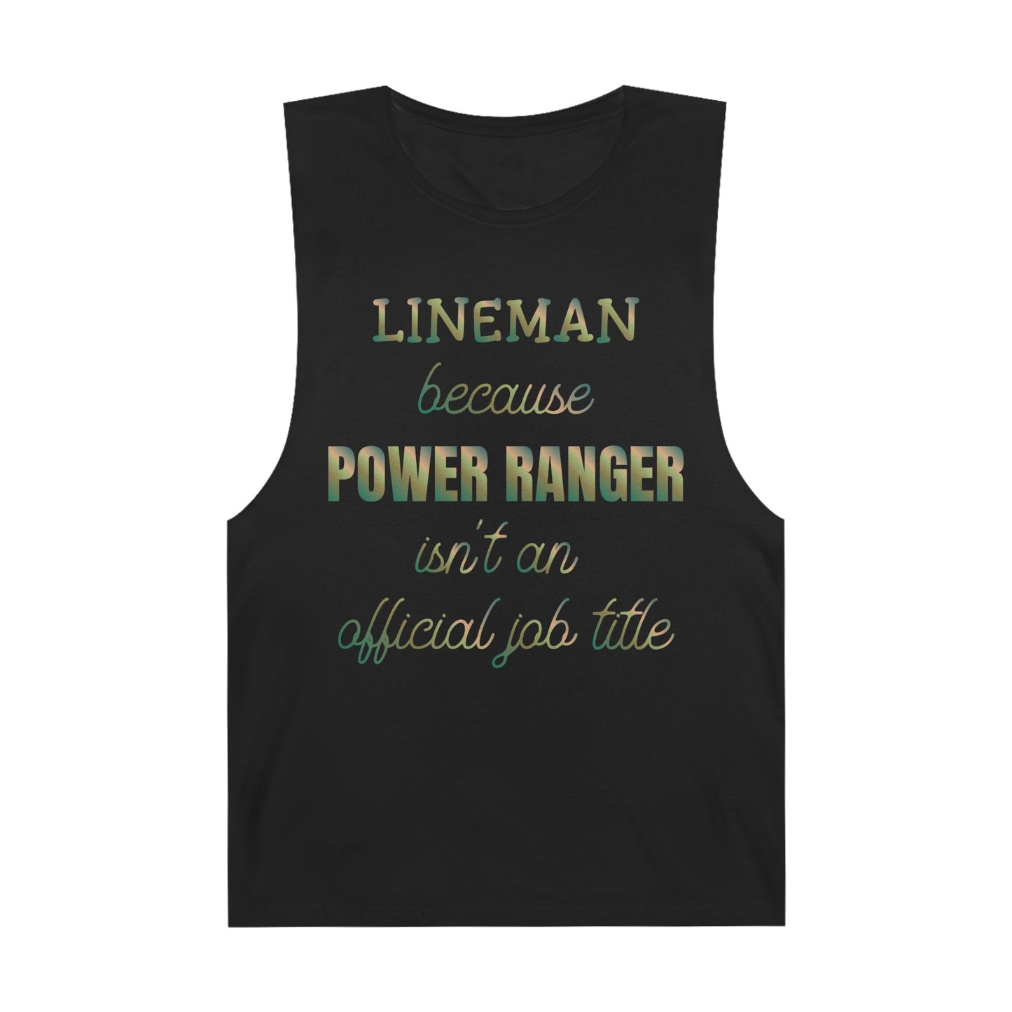 Lineman Tank - Power Ranger job title copper patina