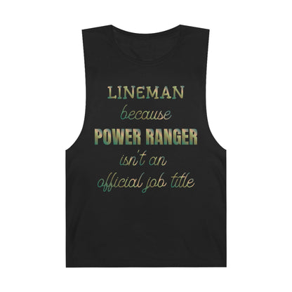 Lineman Tank - Power Ranger job title copper patina