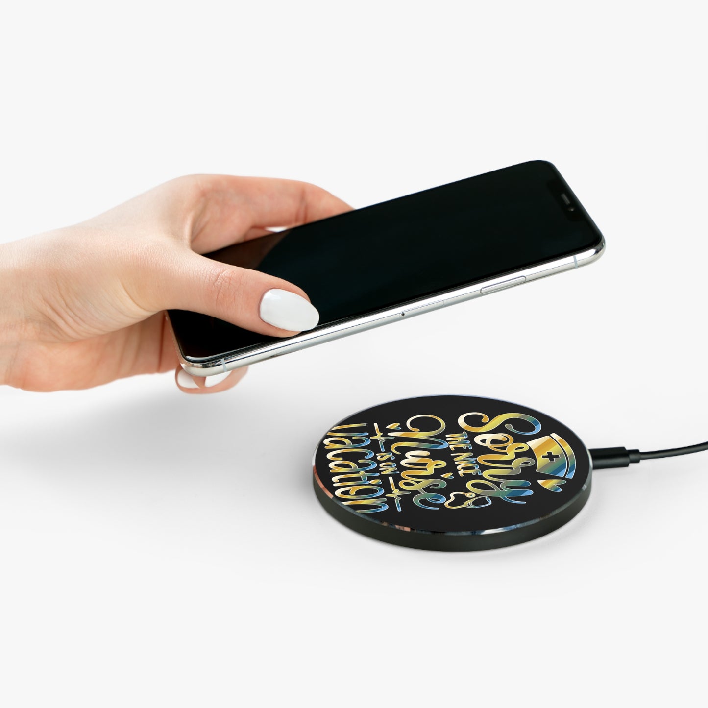 Nice Nurse Vacation Wireless Charger | Fast Charging Pad for Healthcare Professionals